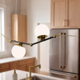 VONN Artisan Chianti 43" Integrated LED Pendant in Antique Brass VAC3122AB finish details