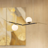 VONN Artisan Chianti 43" Integrated LED Pendant in Antique Brass VAC3122AB look horizontally