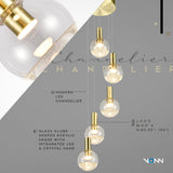 VONN Artisan Sienna 5-Light LED Pendant VAC3185BRS, Brass-VONN Lighting