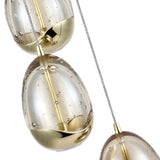 VONN Artisan Venezia VAC3207GL 7-Light Integrated LED ETL Certified Pendant, Height Adjustable Chandelier, Gold