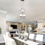 VONN Artisan Lyra VAC3273CH 16" Integrated LED ETL Certified Height Adjustable Chandelier, Chrome Pendant