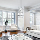 VONN Artisan Lyra VAC3273CH 16" Integrated LED ETL Certified Height Adjustable Chandelier, Chrome Pendant