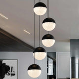 VONN Artisan Ravello VAC3285BL 5-Light Integrated LED ETL Certified Pendant Height Adjustable Chandelier, Black