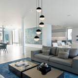 VONN Artisan Ravello VAC3285BL 5-Light Integrated LED ETL Certified Pendant Height Adjustable Chandelier, Black