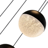 VONN Artisan Ravello VAC3285BL 5-Light Integrated LED ETL Certified Pendant Height Adjustable Chandelier, Black