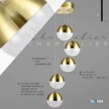 VONN Ravello 5-Light LED Pendant VAC3285BRS in Brass-VONN Lighting