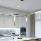VONN Artisan Toscana 29" Integrated LED Pendant VAP2102AB over kitchen table