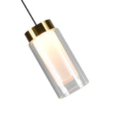 VONN Artisan Genoa VAP2111BL 5" Integrated LED ETL Certified Height Adjustable Pendant with Glass Shade, Black-VONN Lighting