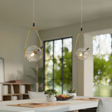 VONN Artisan Firenze VAP2151AB 8" Integrated LED ETL Certified Height Adjustable Pendant with Glass Shade