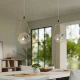 VONN Artisan Firenze 8-inch Antique Brass LED Pendant in the dining room