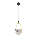 VONN Artisan Firenze VAP2151AB 8" Integrated LED ETL Certified Height Adjustable Pendant with Glass Shade