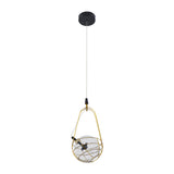 VONN Artisan Firenze VAP2151AB 8" Integrated LED ETL Certified Height Adjustable Pendant with Glass Shade