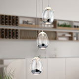 VONN Artisan Venezia VAP2203CH 3-Light Integrated LED ETL Certified Pendant, Height Adjustable Chandelier, Black