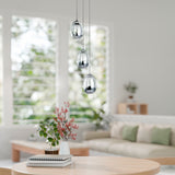 VONN Artisan Venezia VAP2203CH 3-Light Integrated LED ETL Certified Pendant, Height Adjustable Chandelier, Black