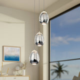 VONN Artisan Venezia VAP2203CH 3-Light Integrated LED ETL Certified Pendant, Height Adjustable Chandelier, Black