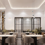 VONN Artisan Venezia VAP2203CH 3-Light Integrated LED ETL Certified Pendant, Height Adjustable Chandelier, Black