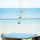 VONN Artisan Venezia VAP2203CH 3-Light Integrated LED ETL Certified Pendant, Height Adjustable Chandelier, Black