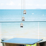 VONN Artisan Venezia VAP2203CH 3-Light Integrated LED ETL Certified Pendant, Height Adjustable Chandelier, Black