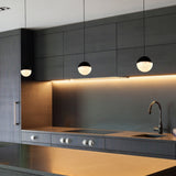 VONN Artisan Ravello VAP2281BL 5" Integrated LED ETL Certified Height Adjustable Pendant w/ Globe Shade, Black