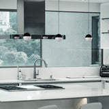 VONN Artisan Ravello VAP2281BL 5" Integrated LED ETL Certified Height Adjustable Pendant w/ Globe Shade, Black-VONN Lighting