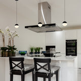 VONN Artisan Ravello VAP2281BL 5" Integrated LED ETL Certified Height Adjustable Pendant w/ Globe Shade, Black-VONN Lighting