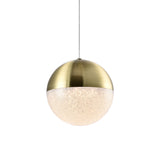 VONN Artisan Ravello VAP2281BRS 5" Integrated LED ETL Certified Height Adjustable Pendant w/ Globe Shade, Brass