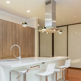 VONN Artisan Ravello VAP2281BRS 5" Integrated LED ETL Certified Height Adjustable Pendant w/ Globe Shade, Brass