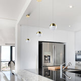 VONN Artisan Ravello VAP2281BRS 5" Integrated LED ETL Certified Height Adjustable Pendant w/ Globe Shade, Brass