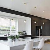 VONN Artisan Ravello VAP2281BRS 5" Integrated LED ETL Certified Height Adjustable Pendant w/ Globe Shade, Brass