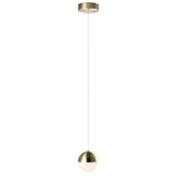 VONN Artisan Ravello VAP2281BRS 5" Integrated LED ETL Certified Height Adjustable Pendant w/ Globe Shade, Brass