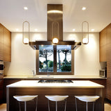 VONN Capri VCP2105DB 7" Integrated LED ETL Certified Height Adjustable Pendant Light with Glass Shade, Bronze