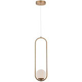 VONN Capri VCP2105DB 7" Integrated LED ETL Certified Height Adjustable Pendant Light with Glass Shade, Bronze