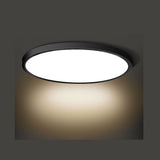 VONN Eco Line VEL7129CCT120DRABL 7" Round 12W Integrated LED Flush Mount, ETL Certified, CCT Adjustable, Black