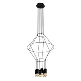 VONN Expression VEP2820617BL 17.75" 6-Light ETL Certified Integrated LED Height Adjustable Pendant in Black-VONN Lighting