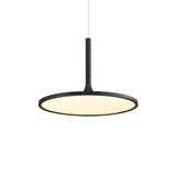 VONN Salm VMC31810BL 17" Integrated LED ETL Certified Pendant, Height Adjustable Disc Chandelier in Black-VONN Lighting