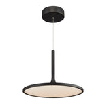 VONN Salm VMC31810BL 17" Integrated LED ETL Certified Pendant, Height Adjustable Disc Chandelier in Black-VONN Lighting