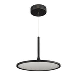 VONN Salm VMC31810BL 17" Integrated LED ETL Certified Pendant, Height Adjustable Disc Chandelier in Black-VONN Lighting