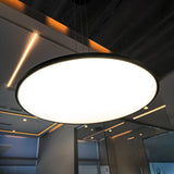 VONN Salm VMC31840BL 24" Integrated LED ETL Certified Pendant Light Height Adjustable Disc Chandelier, Black