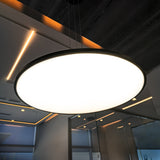 VONN Salm VMC31840BL 24" Integrated LED ETL Certified Pendant Light Height Adjustable Disc Chandelier, Black