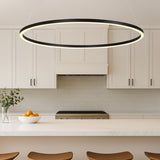 VONN Tania VMC34912BL 51" ETL Certified Integrated LED Ring Chandelier Height Adjustable Pendant in Black