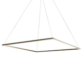 VONN Atria VMC35512AL 51" ETL Certified Integrated LED Square Chandelier Height Adjustable Pendant in Silver