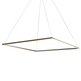 VONN Atria VMC35512AL 51" ETL Certified Integrated LED Square Chandelier Height Adjustable Pendant in Silver