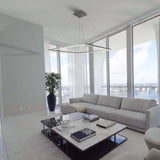 VONN Atria VMC35512AL 51" ETL Certified Integrated LED Square Chandelier Height Adjustable Pendant in Silver