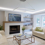 VONN Atria VMC35512AL 51" ETL Certified Integrated LED Square Chandelier Height Adjustable Pendant in Silver