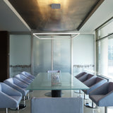 VONN Atria VMC35512AL 51" ETL Certified Integrated LED Square Chandelier Height Adjustable Pendant in Silver