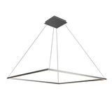 VONN Atria VMC35512AL 51" ETL Certified Integrated LED Square Chandelier Height Adjustable Pendant in Silver