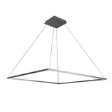 VONN Atria VMC35512AL 51" ETL Certified Integrated LED Square Chandelier Height Adjustable Pendant in Silver