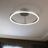VONN Zuben VMCF41300AL 20" Integrated LED ETL Certified Ceiling Lighting Circular Semi Flush in Silver