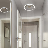 VONN Zuben VMCF41300AL 20" Integrated LED ETL Certified Ceiling Lighting Circular Semi Flush in Silver