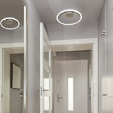 VONN Zuben VMCF41300AL 20" Integrated LED ETL Certified Ceiling Lighting Circular Semi Flush in Silver